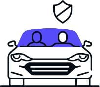 icon of an uninsured vehicle and driver