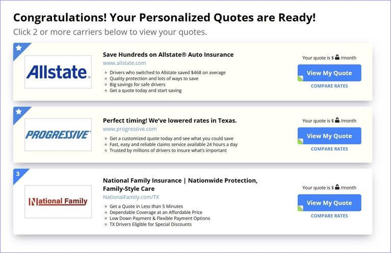 quote results