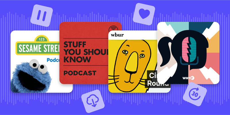 family-friendly podcasts graphic
