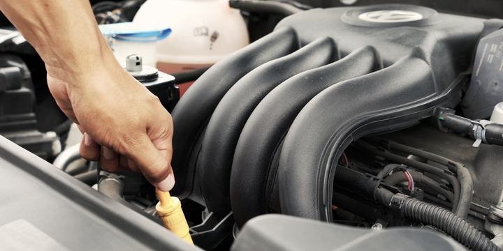Checking Oil with Dipstick