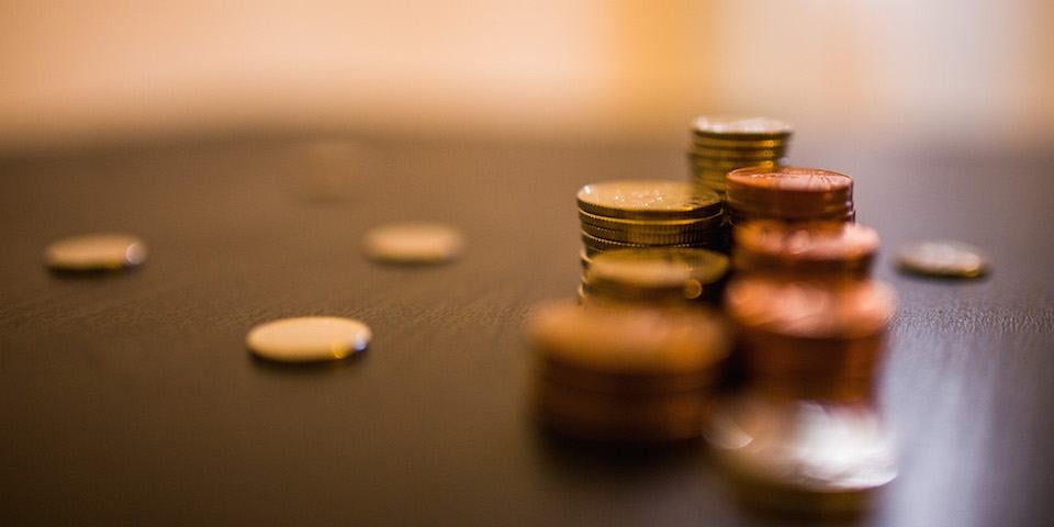 coins money on table