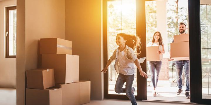 family moving into home