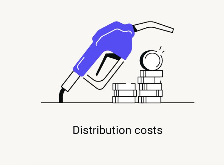 gas pump and coins