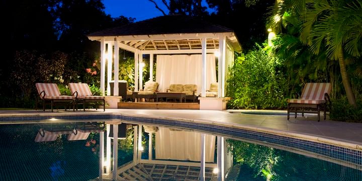 Swimming pool with gazebo