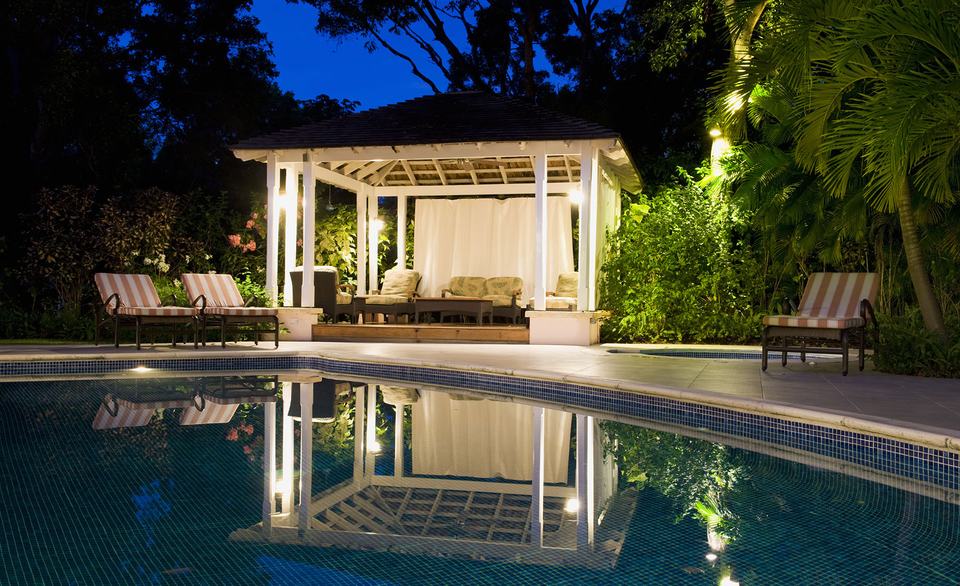 Swimming pool with gazebo