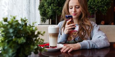Young woman using smartphone