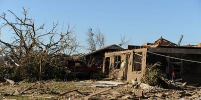 destroyed home