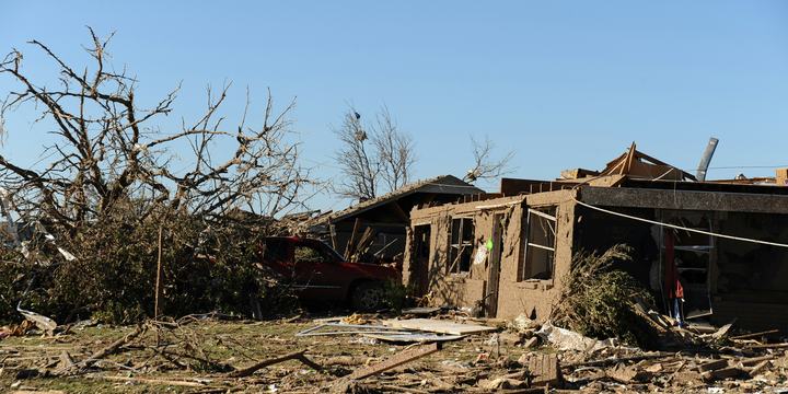 destroyed home