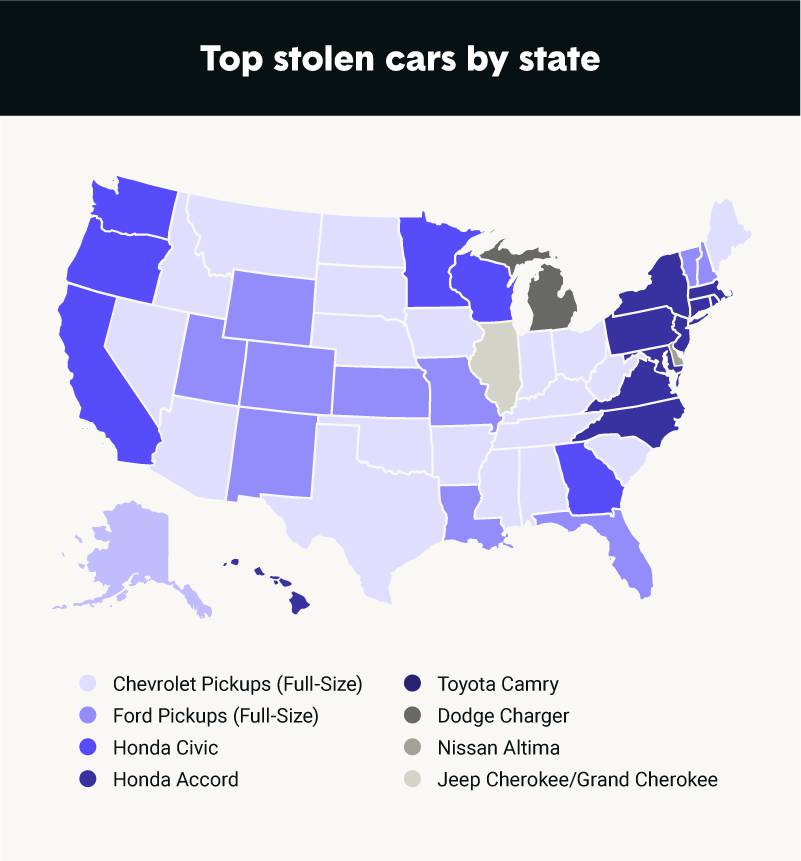 STUDY The 15 most stolen cars in the U.S. The Zebra