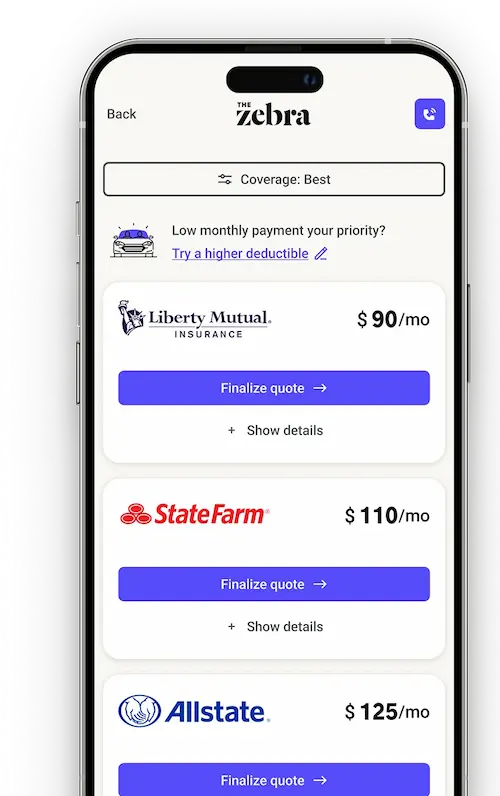 auto results on an mobile device